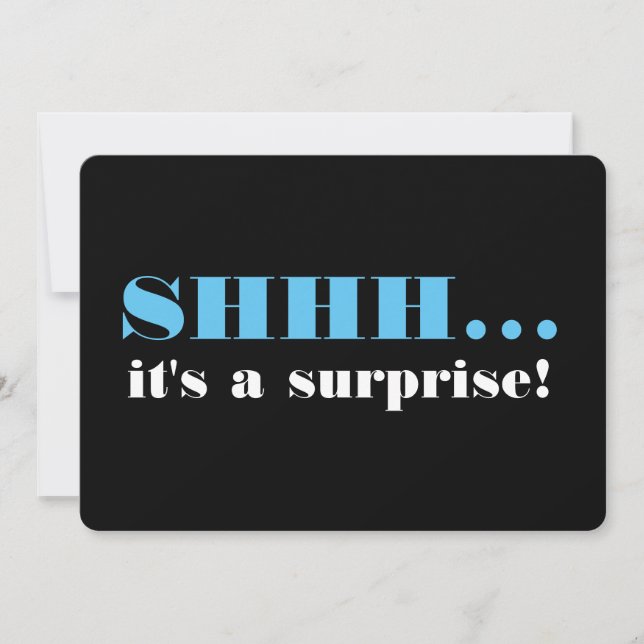 Es una invitación de cumpleaños sorpresa (Anverso)
