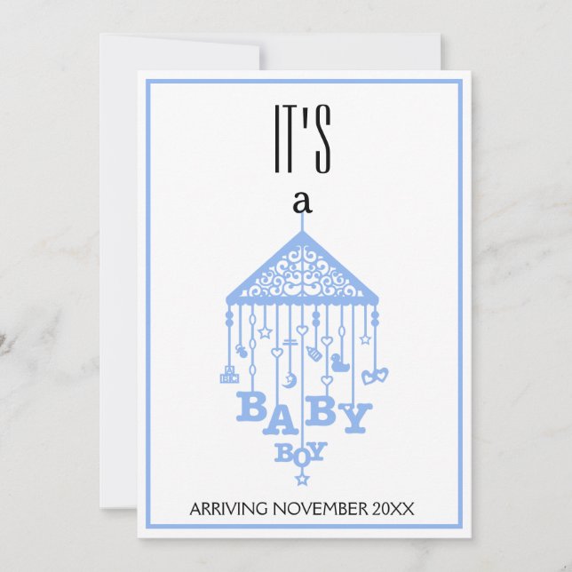 Es una Invitación de embarazo de bebé (Anverso)