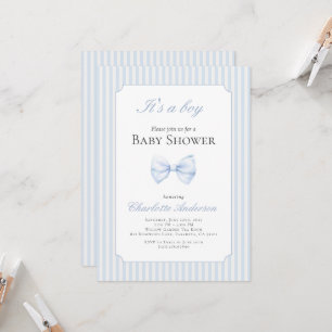 Es una invitación de un niño a Baby Shower