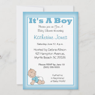 Es una invitación de un niño a Baby Shower