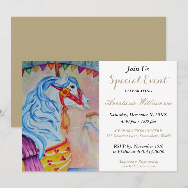 ES UNA INVITACIÓN DE UN NIÑO FIESTA (Anverso / Reverso)