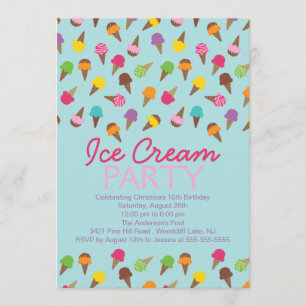 Es una invitación del fiesta del helado del verano