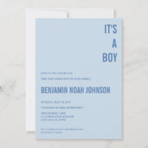 Es una invitación para baby shower de niño