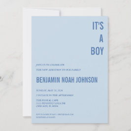 Es una invitación para baby shower de niño