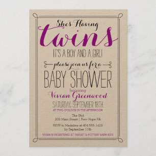 Es una invitación para Baby Shower de niño y Chica