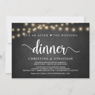 Es una invitación para la cena después de la boda,