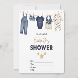 Es una invitación para una fiesta de bebé niño
