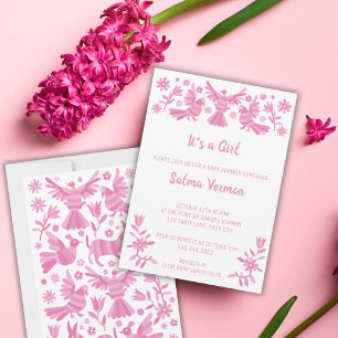Es una invitación rosa otomí Chica