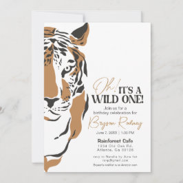 Es una invitación salvaje de primer cumpleaños de