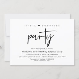Es una invitación sorpresa para celebrar la fiesta