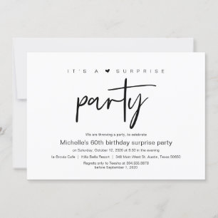 Es una invitación sorpresa para celebrar la fiesta