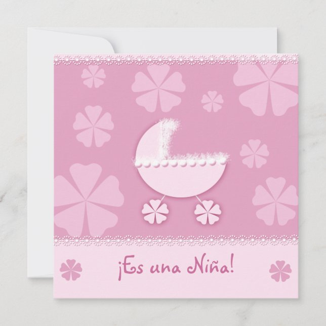 Es una Niña 01 - Invitación (Anverso)