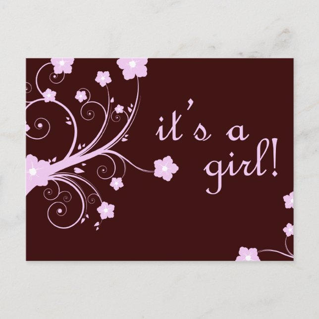 es una niña : anuncio de flores rosadas (Anverso)