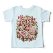 Es una niña Bebé Rosa Floral Recién Nacida