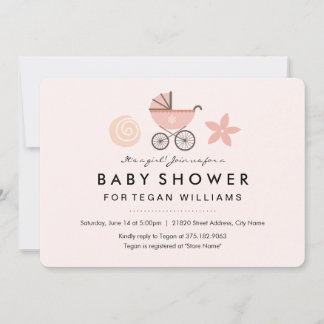 Es una niña | Invitación para baby shower