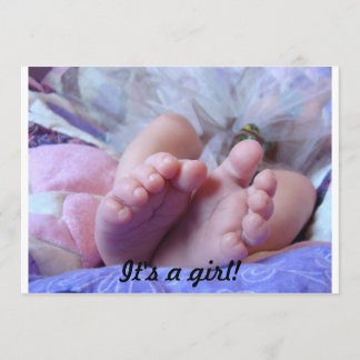 ¡Es una niña! Invitaciones para Baby Shower