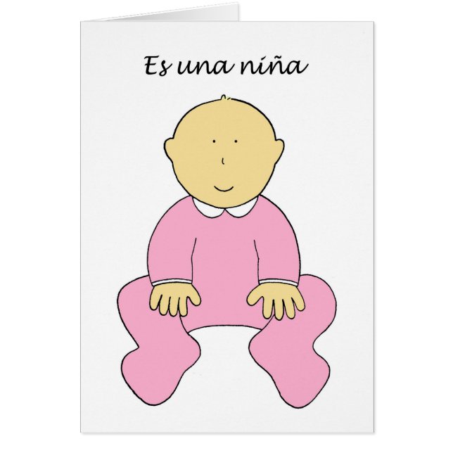 Es Una Niña It's a Baby Girl In Spanish (Frente)