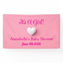 Es una pancarta de Baby Shower Chica