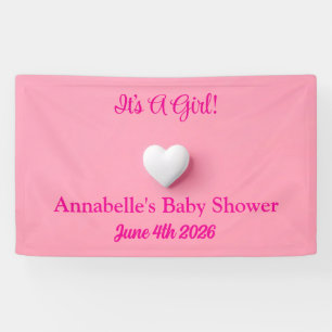 Es una pancarta de Baby Shower Chica