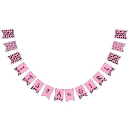 Es una pancarta de Baby Shower de Chica y insecto 