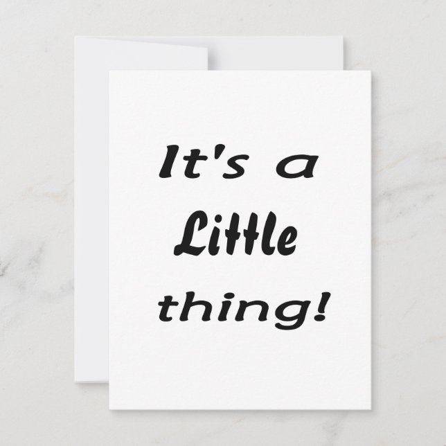 ¡Es una pequeña cosa! (Anverso)