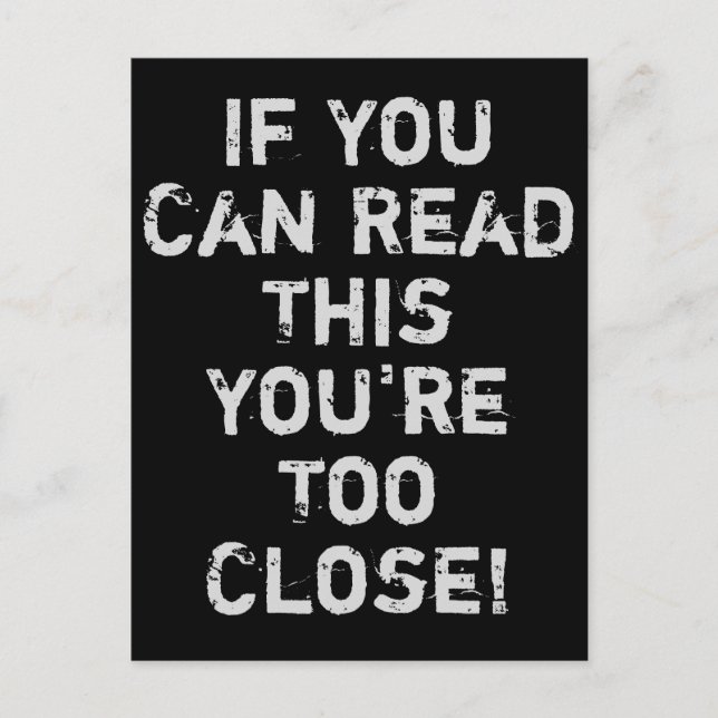 Es una postal antisocial muy cercana (Anverso)