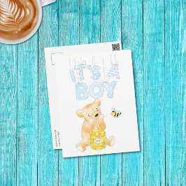 Es una postal de niño Baby Shower Teddy Bear
