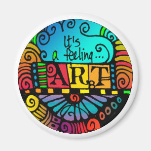 Es una sensación - arte - imán circular