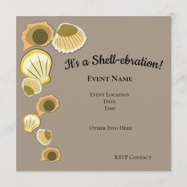 Es una Shell-ebración 5.25" x 5.25" Programa Plano (Anverso)