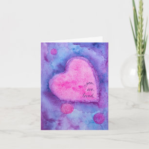 Es Una Tarjeta De Acuarela Única Y Amada