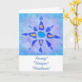 Es una tarjeta de apoyo para el cáncer resistente