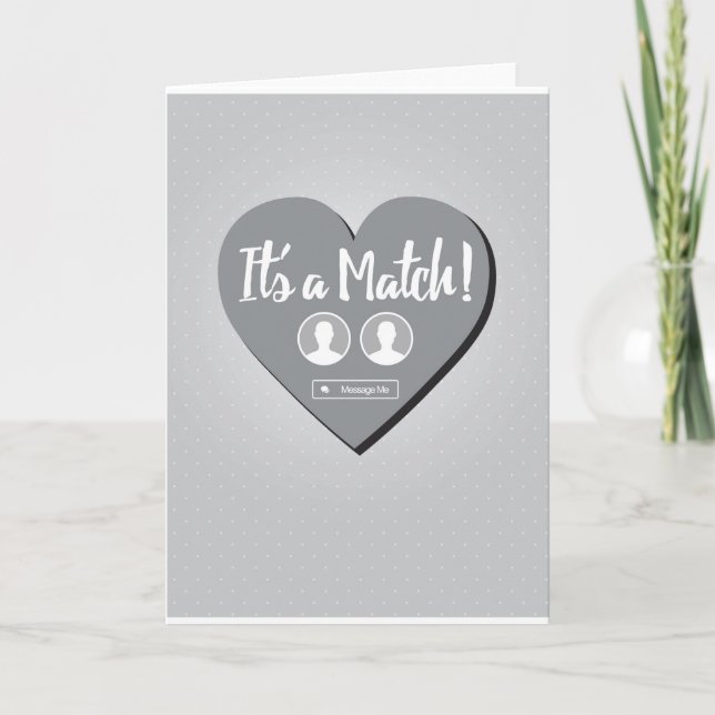 Es una tarjeta de citas de coincidencia (Anverso)