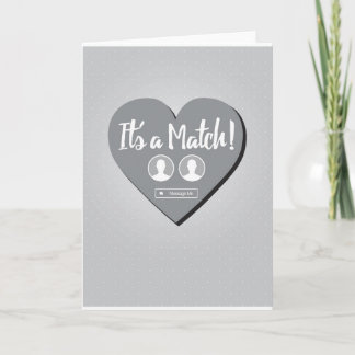 Es una tarjeta de citas de coincidencia