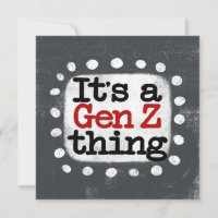 Es una tarjeta de felicitación general Z