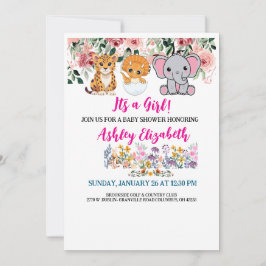 Es una tarjeta de invitación a la ducha de bebé li