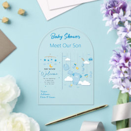 Es una tarjeta de invitación para Baby Shower 22
