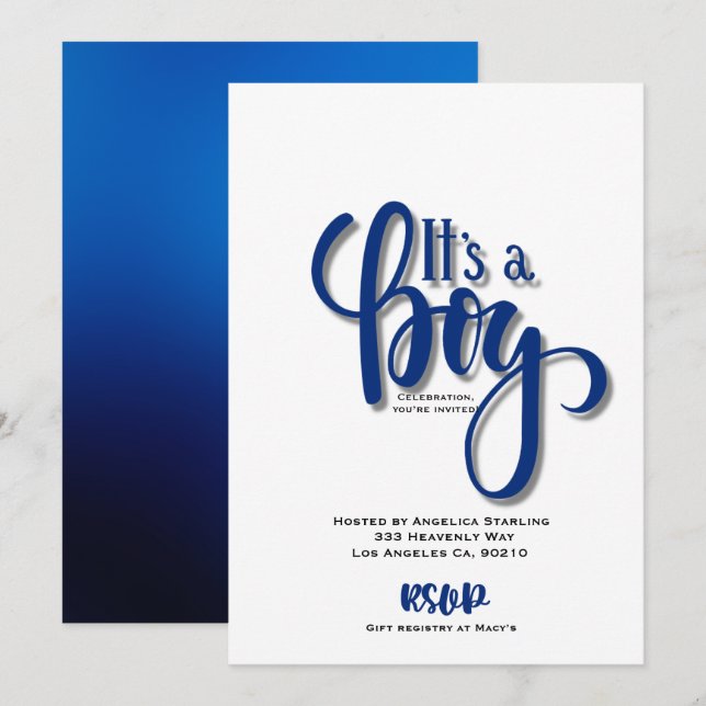 Es una tarjeta de Invitación para niños (Anverso / Reverso)