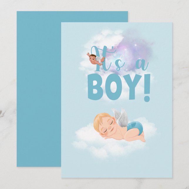Es una tarjeta de Invitación para niños (Anverso / Reverso)