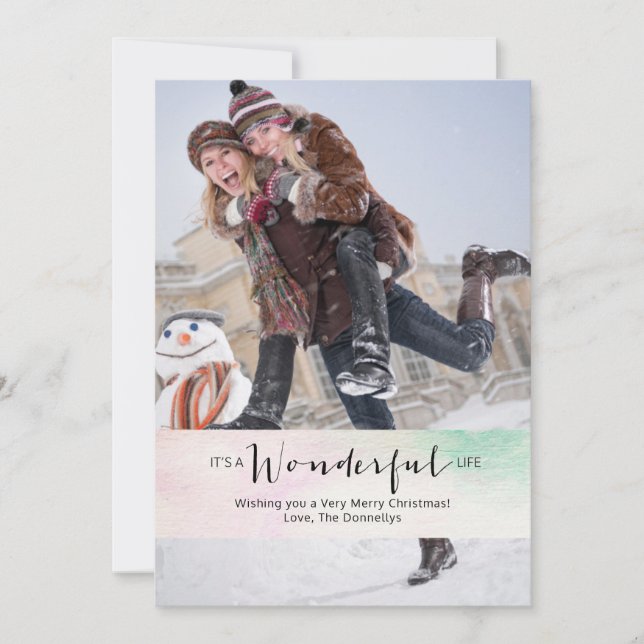 Es una tarjeta de Navidades fotográficos de la vid (Anverso)