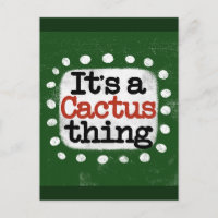 Es una tarjeta postal de cactus