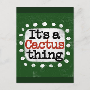 Es una tarjeta postal de cactus