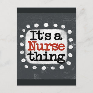 Es una tarjeta postal de enfermería