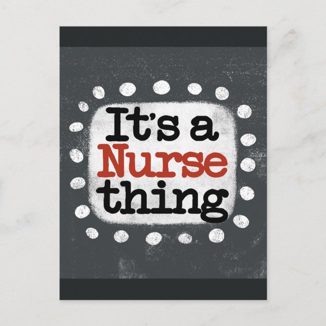 Es una tarjeta postal de enfermería (Anverso)