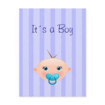 Es una tarjeta postal para el anuncio de nacimient