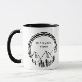 Es una taza de café hermosa de la mañana