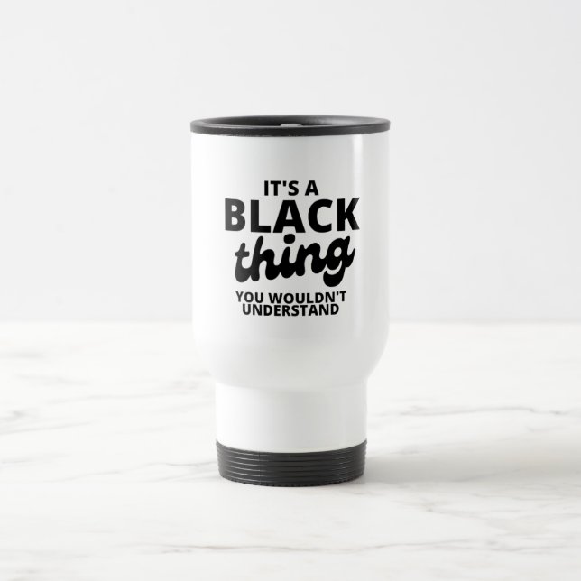 Es una taza de viaje de cosa negra (Centro)