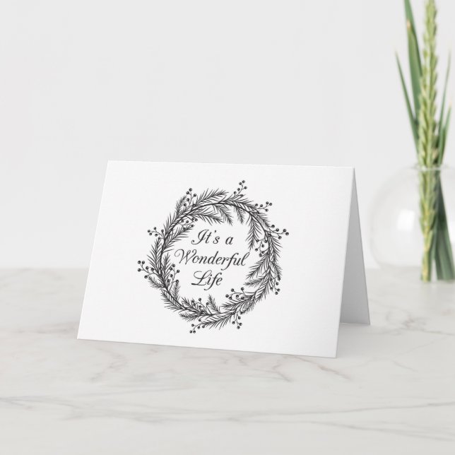 Es una vida maravillosa - Tarjeta de felicitación  (Anverso)