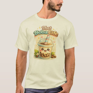 Esa Camiseta de Vida Boba   Burbuja de Té Kawaii A