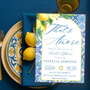 Esa es la invitación a la ducha de novias italiana