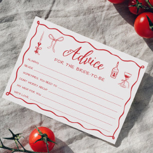 Esa es la tarjeta de consejo de ducha de novia Amo